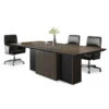 CARTER Boardroom Table2.4M - Coffee & Charcoal(Carter Boardroom Table 240cm Coffee Charcoal) -Modern Furniture 22CKD021