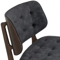 HEATH Lounge Chair - Walnut & Charcoal(Heath Lounge Chair Walnut Charcoal) -Modern Furniture 231325 D5 1000