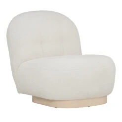 HELIA Boucle Lounge Chair - Off White(Helia Boucle Lounge Chair Off White)