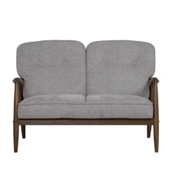 FIGARO 2 Seater Sofa Walnut & Steel(Figaro 3 Seater Sofa Walnut Steel) -Modern Furniture 232175 A 1000