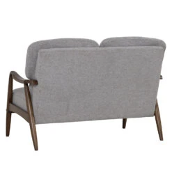 FIGARO 2 Seater Sofa Walnut & Steel(Figaro 3 Seater Sofa Walnut Steel) -Modern Furniture 232175 BV 1000