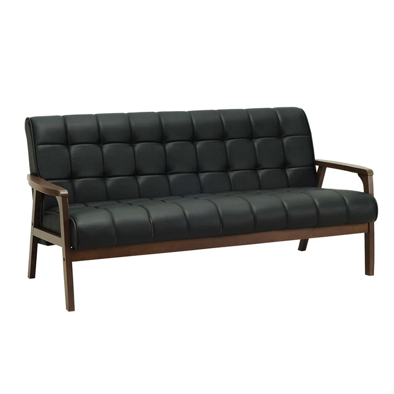 TUCSON 3 Seater Sofa Walnut & Black PU Leather(Tucson 3 Seater Sofa In Chestnut 1) 8 TUCSON 3 Seater Sofa Walnut & Black PU Leather(Tucson 3 Seater Sofa In Chestnut 1) - Image 6
