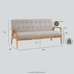 TUCSON 3 Seater Sofa Walnut & Black PU Leather(Tucson 3 Seater Sofa In Chestnut 1) 19 TUCSON 3 Seater Sofa Walnut & Black PU Leather(Tucson 3 Seater Sofa In Chestnut 1) -Modern Furniture 233035dms 1000