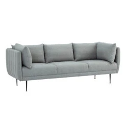 SUPRA 3 Seater Sofa - Pale Silver(Supra 3 Seater Sofa Pale Silver)