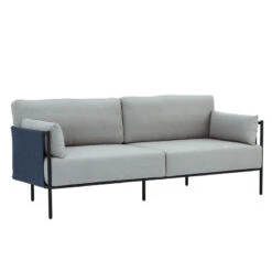TREDIA 3 Seater Sofa - Silver & Midnight Blue(Tredia 3 Seater Sofa Silver Midnight Blue)