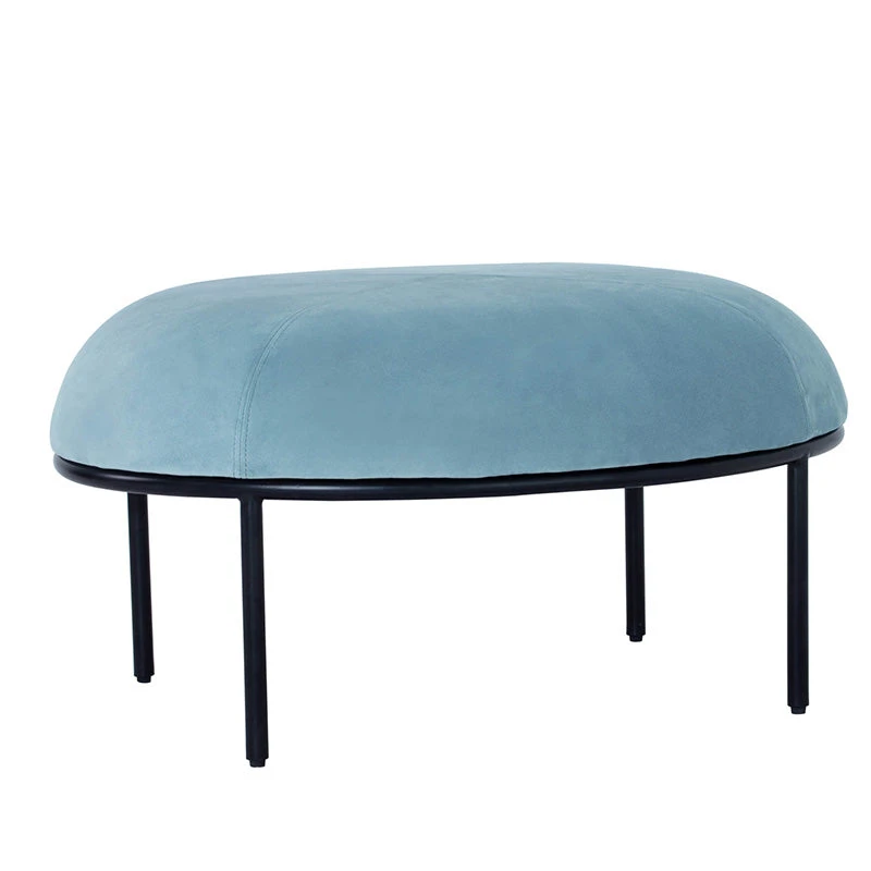 VAMOS Oval Footstool/ Ottoman 80cm - Jade & Black(Vamos Oval Footstool Ottoman Jade Black) 3 VAMOS Oval Footstool/ Ottoman 80cm - Jade & Black(Vamos Oval Footstool Ottoman Jade Black)