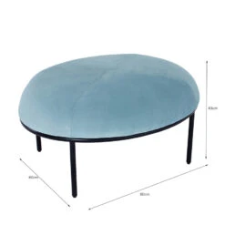 VAMOS Oval Footstool/ Ottoman 80cm - Jade & Black(Vamos Oval Footstool Ottoman Jade Black) 11 VAMOS Oval Footstool/ Ottoman 80cm - Jade & Black(Vamos Oval Footstool Ottoman Jade Black) -Modern Furniture 236074dms