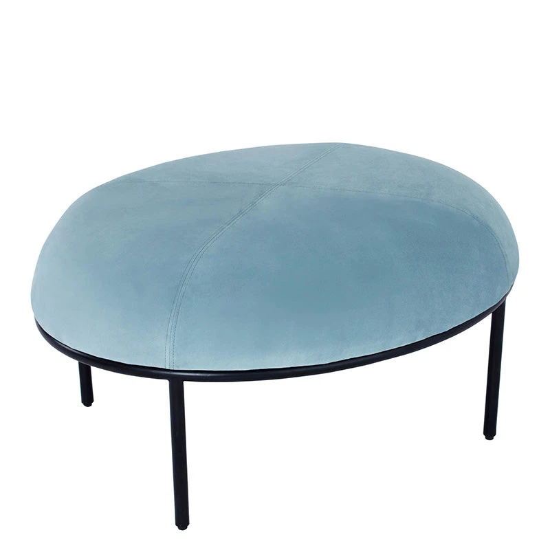 VAMOS Oval Footstool/ Ottoman 80cm - Jade & Black(Vamos Oval Footstool Ottoman Jade Black) 5 VAMOS Oval Footstool/ Ottoman 80cm - Jade & Black(Vamos Oval Footstool Ottoman Jade Black) - Image 3