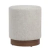 AURA Ottoman 37.5cm - Beige & Walnut(Aura Ottoman 37 5cm Beige Walnut) -Modern Furniture 236105 1000