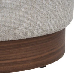 AURA Ottoman 37.5cm - Beige & Walnut(Aura Ottoman 37 5cm Beige Walnut) -Modern Furniture 236105 D4 1000