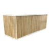 KENTO Reception Desk 240cm - Timber Slat Acoustic White & Oak(Kento Reception Desk 240cm Timber Slat Acoustic White Oak) -Modern Furniture 2400mmFrontangle 1000