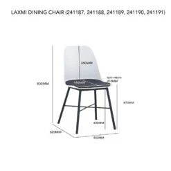 LAXMI Dining Chair - Dusty Yellow & Black(Laxmi Dining Chair Dusty Yellow Black) -Modern Furniture 241187 241188 241189 241190 241191LAXMIDININGCHAIRdms 1000 9042401c f2e4 4a13 836c 4cb64563870d