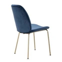 ADELIA Dining Chair - Blue Velvet(Adelia Dining Chair Jungle Green Gold) -Modern Furniture 241221 BV 800