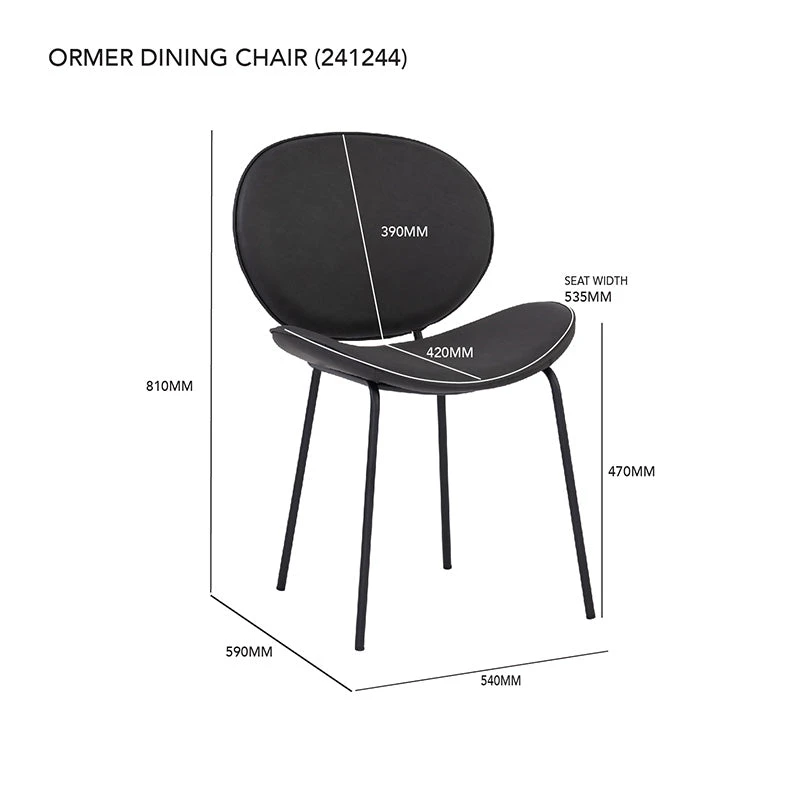 ORMER Dining Chair - Black Velvet(Ormer Dining Chair Black) 11 ORMER Dining Chair - Black Velvet(Ormer Dining Chair Black) - Image 9