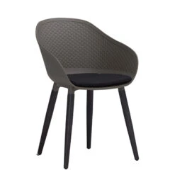 UNITY Arm Chair - Taupe & Black(Unity Arm Chair Taupe Black)