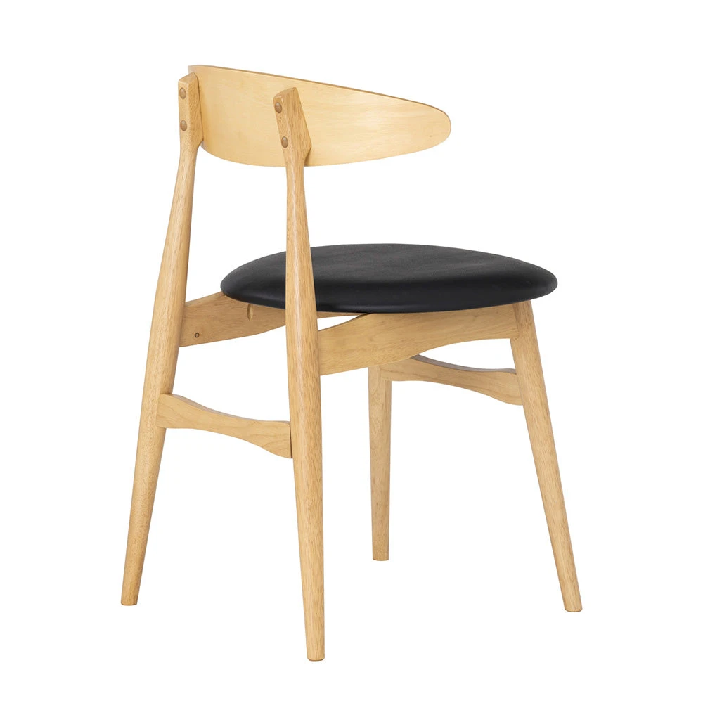 TELYN Dining Chair - Oak + Black(Telyn Dining Chair In Black) 6 TELYN Dining Chair - Oak + Black(Telyn Dining Chair In Black) - Image 4