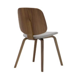 AVARIE Dining Chair -Grey & Walnut(Avarie Dining Chair Grey Cocoa) -Modern Furniture 241352 BV 1000