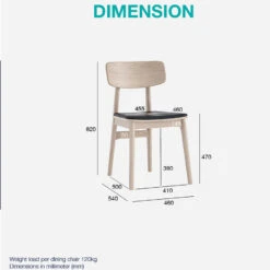 TACY Dining Chair - Natural & Black(Tacy Dining Chair Natural Black) 25 TACY Dining Chair - Natural & Black(Tacy Dining Chair Natural Black) -Modern Furniture 241434TacyDiningChairdms 900