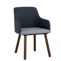 JOLLINArm Chair - Walnut & Blue(Jollin Arm Chair Walnut Blue)