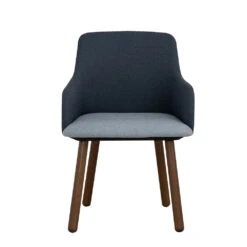 JOLLINArm Chair - Walnut & Blue(Jollin Arm Chair Walnut Blue) -Modern Furniture 241504 A 1000