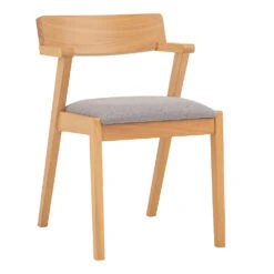 Zola Dining Chair - Oak & Light Grey(Zola Dining Chair Oak Light Grey)