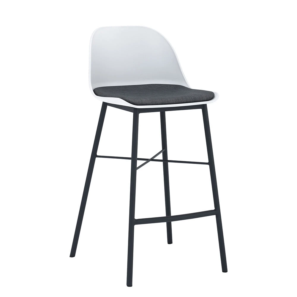 LAXMI Counter Stool - White & Black(Laxmi Counter Stool White Black 1) 2 LAXMI Counter Stool - White & Black(Laxmi Counter Stool White Black 1)