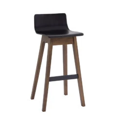 AVA Bar Stool - Black & Walnut(Ava Bar Stool In Black Ash)