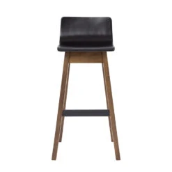 AVA Bar Stool - Black & Walnut(Ava Bar Stool In Black Ash) -Modern Furniture 249005 A 1000