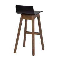 AVA Bar Stool - Black & Walnut(Ava Bar Stool In Black Ash) -Modern Furniture 249005 BV 1000