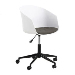 LIDAN Office Chair - White & Black(Moon Office Chair White Black)