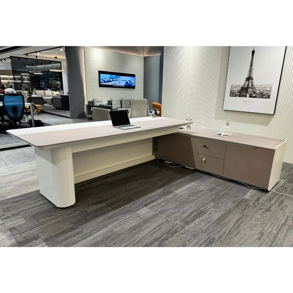 LUSH Executive Desk Left Return 240cm - White & Taupe(Lush Executive Desk Left Return 240cm Grey) 15 LUSH Executive Desk Left Return 240cm - White & Taupe(Lush Executive Desk Left Return 240cm Grey) - Image 13