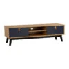 CASTOR Entertainment TV Unit 180cm - Natural, Navy Blue & Black(Castor Entertainment Tv Unit 180cm Black Natural) -Modern Furniture 335043Blue800 e8ddf9e0 fbe8 4c39 a4fa f5aab97c4ee1