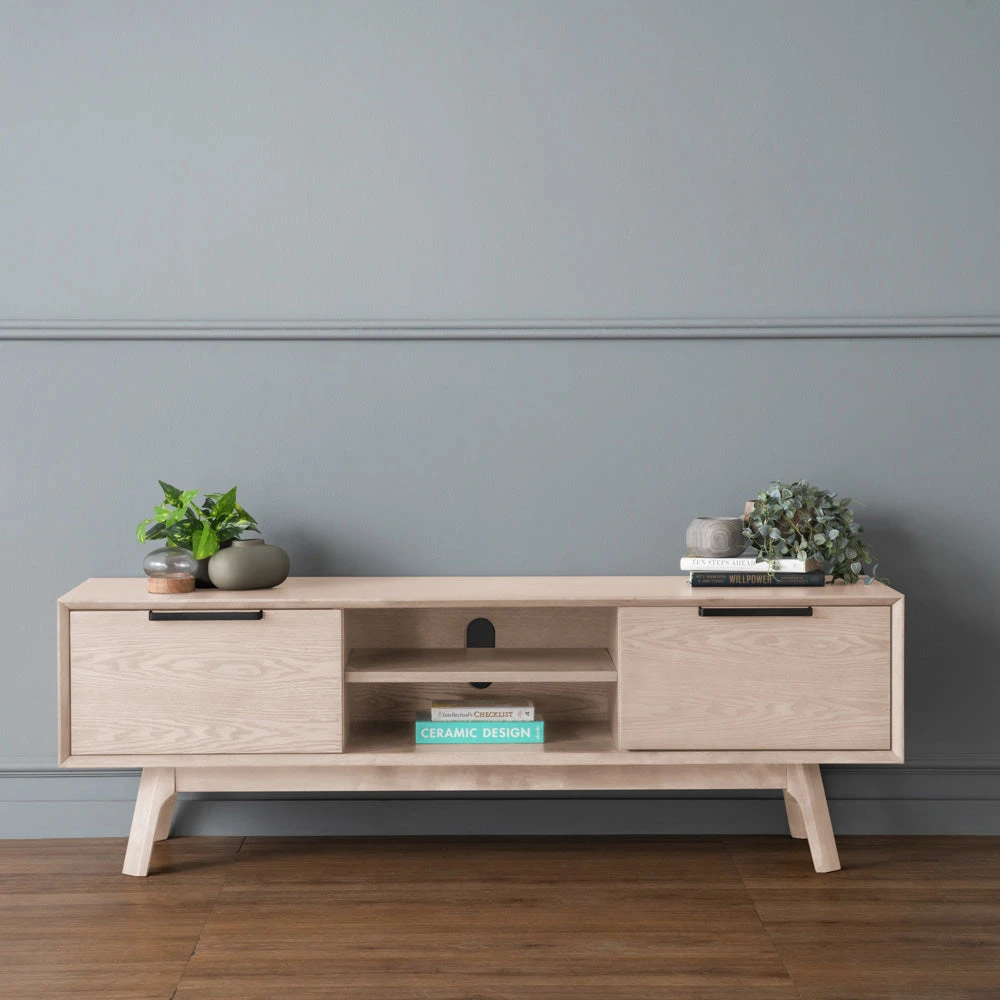 NEATH Entertainment TV Unit 150cm - White Oak(Neath Entertainment Tv Unit 150cm White Oak) 4 NEATH Entertainment TV Unit 150cm - White Oak(Neath Entertainment Tv Unit 150cm White Oak) - Image 2