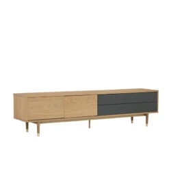 HOUSTON Entertainment TV Unit 200cm -Natural & Grey(Houston Entertainment Tv Unit 200cm Natural Grey)