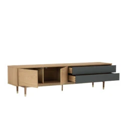 HOUSTON Entertainment TV Unit 200cm -Natural & Grey(Houston Entertainment Tv Unit 200cm Natural Grey) -Modern Furniture 336022 2 800
