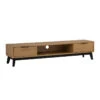 MALTON Entertainment TV Unit 180cm - Natural & Black(Malton Entertainment Tv Unit 180cm Natural Black) -Modern Furniture 336027
