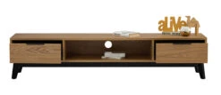 MALTON Entertainment TV Unit 180cm - Natural & Black(Malton Entertainment Tv Unit 180cm Natural Black) -Modern Furniture 336027 A sc 800