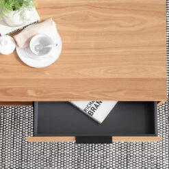 MALTON Entertainment TV Unit 180cm - Natural & Black(Malton Entertainment Tv Unit 180cm Natural Black) -Modern Furniture 336027 DB2800