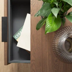 MALTON Entertainment TV Unit 180cm - Walnut & Black(Malton Entertainment Tv Unit 180cm Walnut Black) -Modern Furniture 336028 DB2800