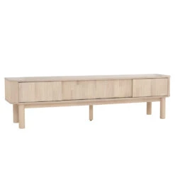 LUDLOW Entertainment TV Unit 200cm - White Wash Oak(Ludlow Tv Cabinet 2m White Wash Oak Veneer)