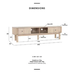LUDLOW Entertainment TV Unit 200cm - White Wash Oak(Ludlow Tv Cabinet 2m White Wash Oak Veneer) 21 LUDLOW Entertainment TV Unit 200cm - White Wash Oak(Ludlow Tv Cabinet 2m White Wash Oak Veneer) -Modern Furniture 336083dms 1000