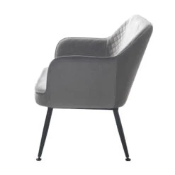 BERRIE 2 Seater Sofa - Grey(Berrie 2 Seater Sofa Grey) -Modern Furniture 34020002BERRIELOUNGESOFAGREYVELVET 3 800