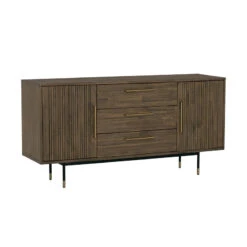 HAMILTON Sideboard Buffet Solid Acacia Wood 160cm - Toffee Colour(Hamilton Sideboard 160cm Walnut)