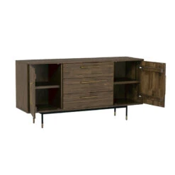 HAMILTON Sideboard Buffet Solid Acacia Wood 160cm - Toffee Colour(Hamilton Sideboard 160cm Walnut) -Modern Furniture 345028 2 800