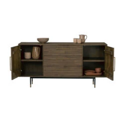 HAMILTON Sideboard Buffet Solid Acacia Wood 160cm - Toffee Colour(Hamilton Sideboard 160cm Walnut) -Modern Furniture 345028 A4 800