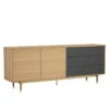 HOUSTON 200cm Sideboard Buffet - Oak & Grey(Houston 200cm Sideboard Natural Grey) -Modern Furniture 346018 800