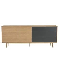 HOUSTON 200cm Sideboard Buffet - Oak & Grey(Houston 200cm Sideboard Natural Grey) -Modern Furniture 346018 A 800