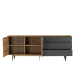 HOUSTON 200cm Sideboard Buffet - Oak & Grey(Houston 200cm Sideboard Natural Grey) -Modern Furniture 346018 A3 800