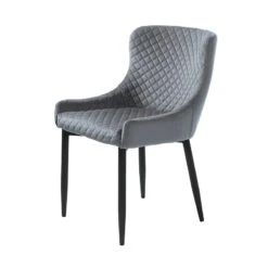 DANYA Dining Chair - Light Grey(Danya Dining Chair Light Grey) 10 DANYA Dining Chair - Light Grey(Danya Dining Chair Light Grey) -Modern Furniture 35980008DanyaGreyVelvet 1FR 800