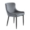 DANYA Dining Chair - Light Grey(Danya Dining Chair Light Grey) -Modern Furniture 35980008DanyaGreyVelvet 1FR 800flipped